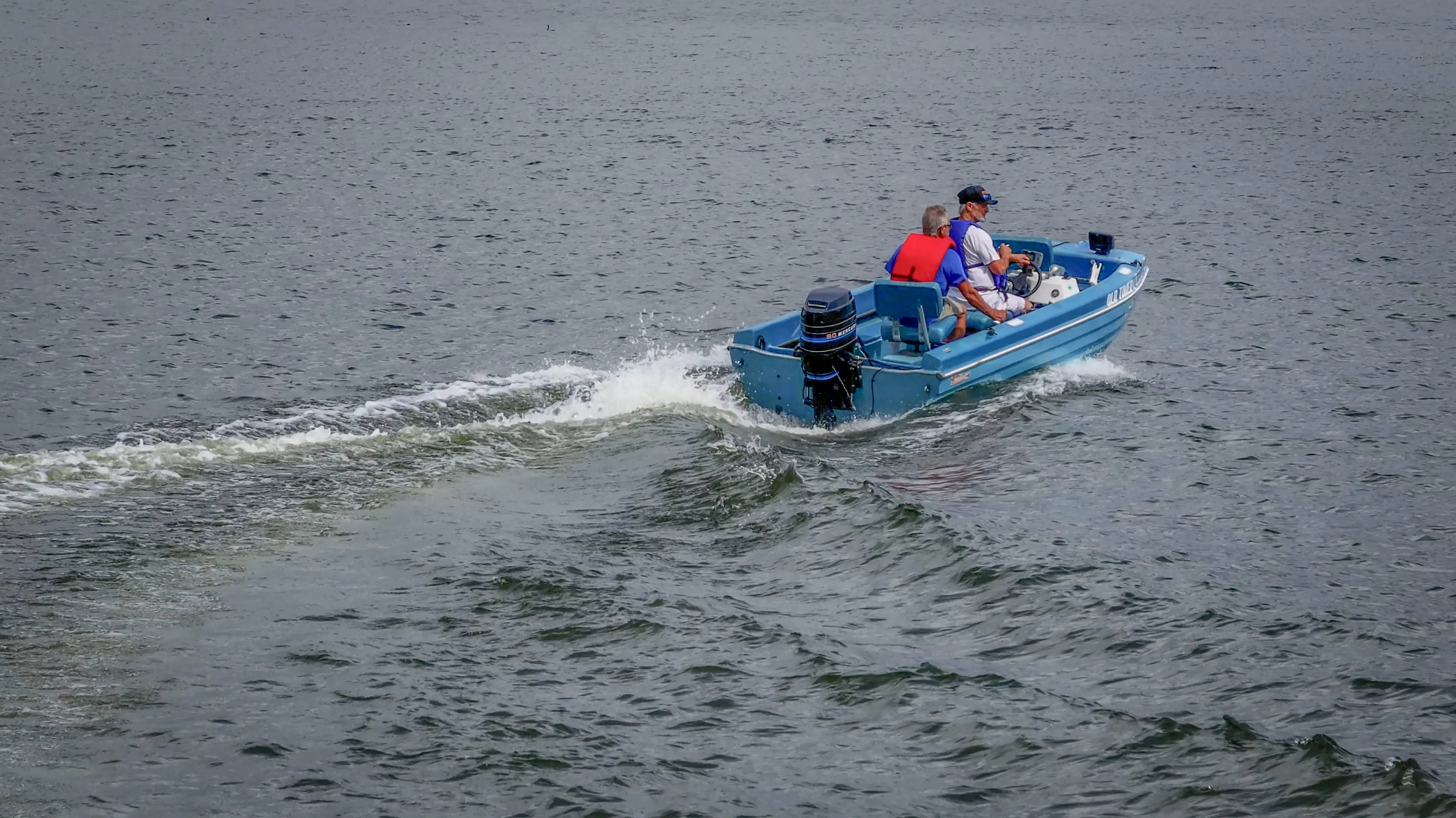 Scenic aerial view of Lake Conroe with boats on the water